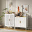 Armoire de rangement en métal blanc, 2 portes réglables, solution réglable, acier laminé à froid, stable pour tout espace, classeur en acier de 45,66 lb, finition blanche, fabrication haute résistance, protège les objets de valeur,