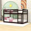 Twin Over Twin Floor Bunk Bed With Versatile Utilization And Ladder-1767196491