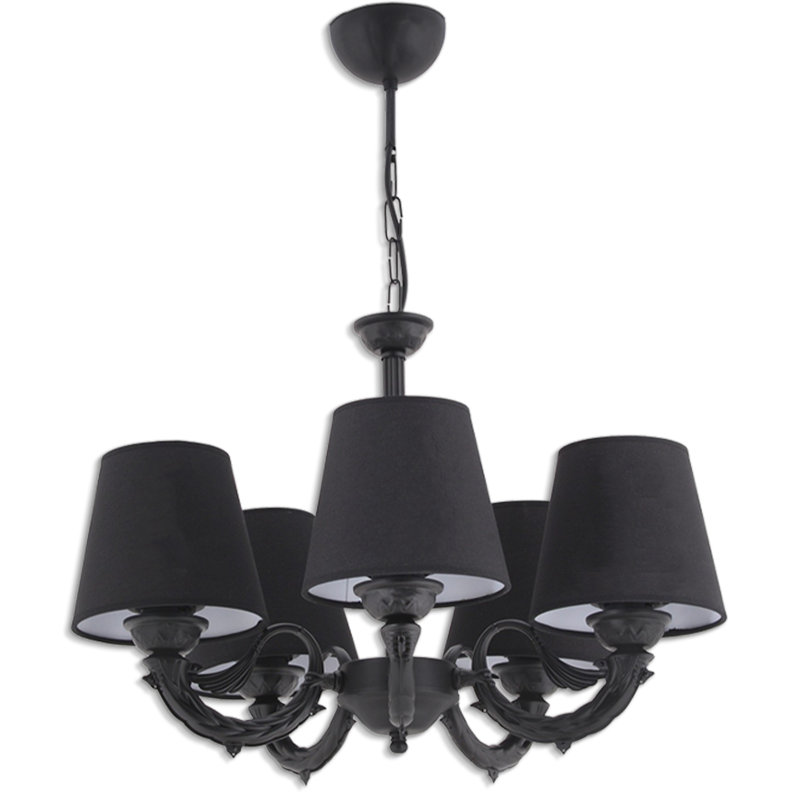 Lustre classique 5 lumières, Noir, Noir