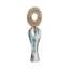 Pot décoratif en verre et métal avec couvercle circulaire en aluminium sculpté de style bord de mer moderne-798096535