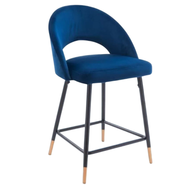 Balvin Bar Stool, Counter Stool (25" Seat Height), Blue