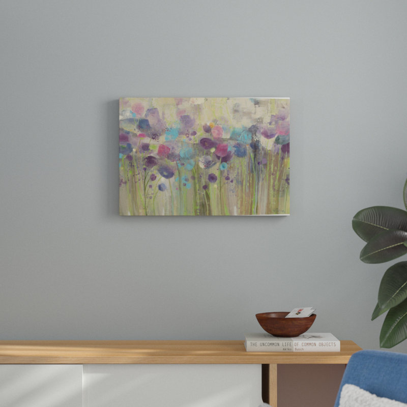 Printemps beauté, reproduction d'art sur toile tendue, H 18 po x l 26 po x P 1,5 po, Toile avec cadre noir, Pas de tapis