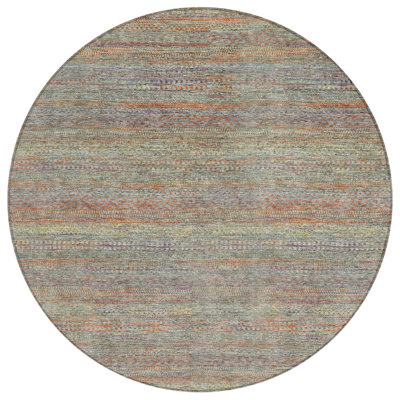 Machine Washable Indoor/Outdoor Oden ACN2148 Striped Rug