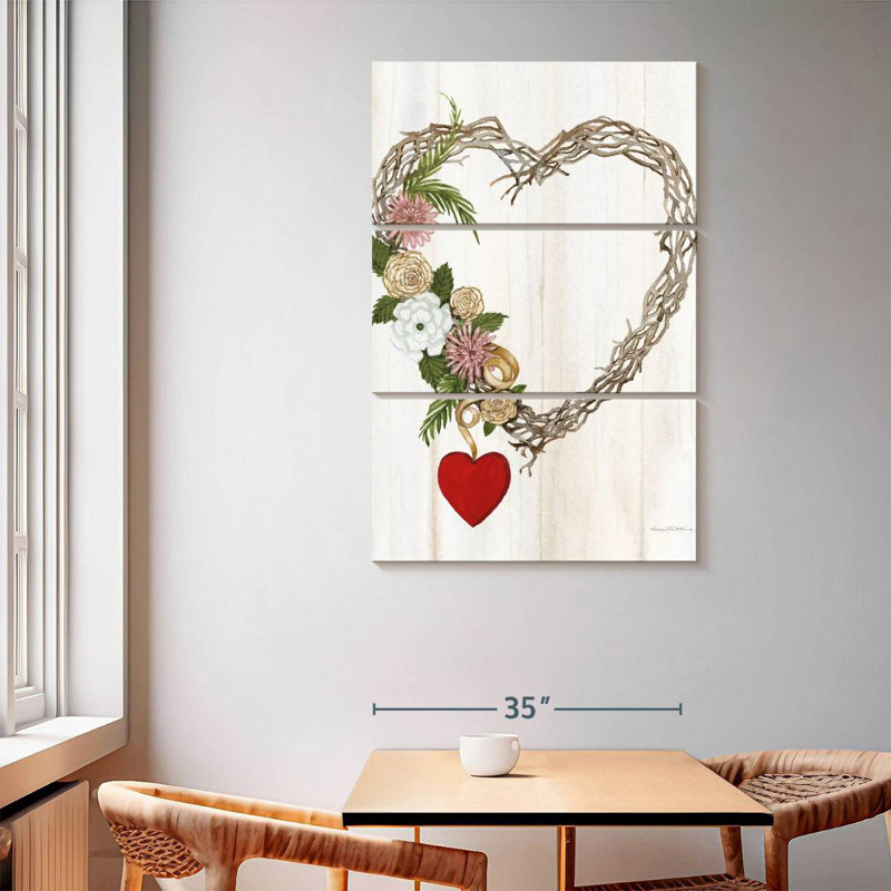 Couronne rustique Hardie Valentine, H 65 po x l 42 po