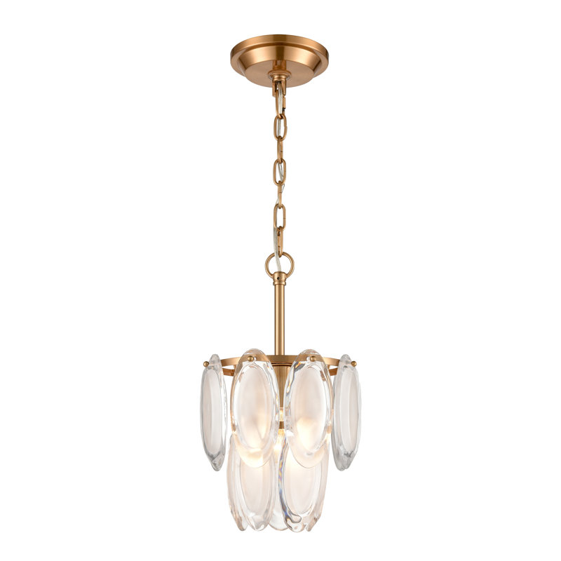 Mini-luminaire suspendu 1 lumière de 9 po Curiosity - laiton vieilli