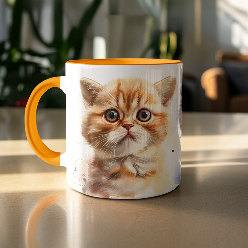Ceramic Coffee Mug, Orange