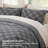 Bedsure Twin Comforter Set Dark Grey, Boho Tufted Bed Set, Checkered Farmhouse Shabby Chic Bedding, 2 Pieces, 1 Plaid Geometric Comforter and 1 Pillow Sham-19842427-19842422