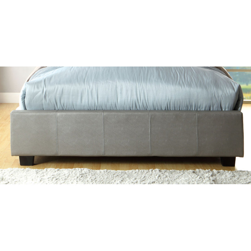Lit tapissier Estelle, Grand lit, Argent argent