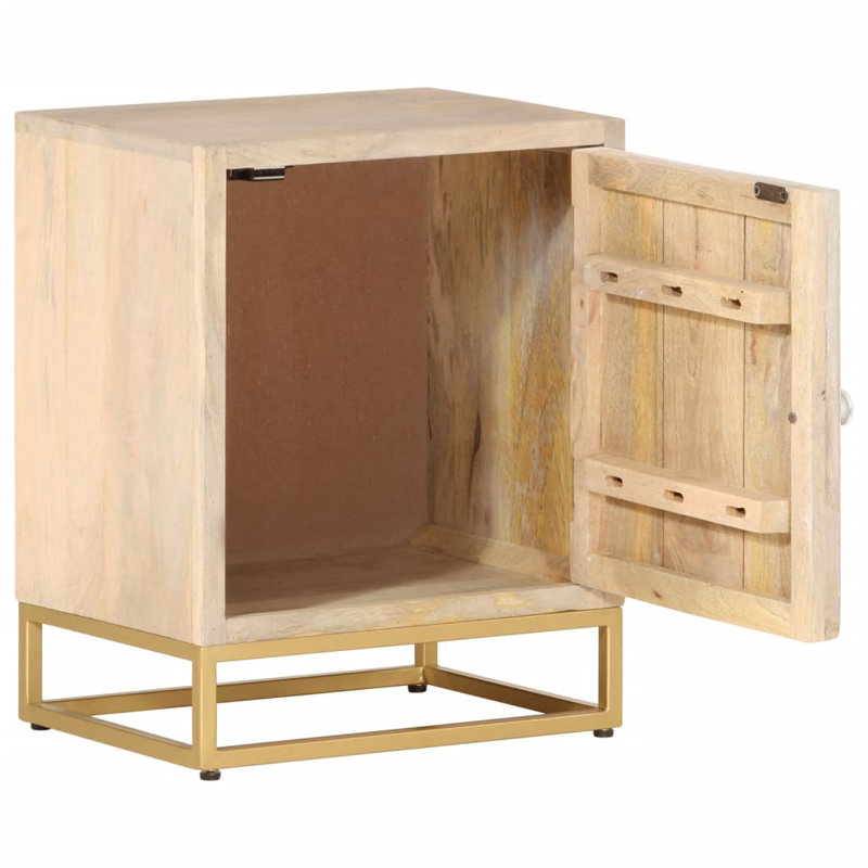 Napolitano 40cm W Iron Bedside Table