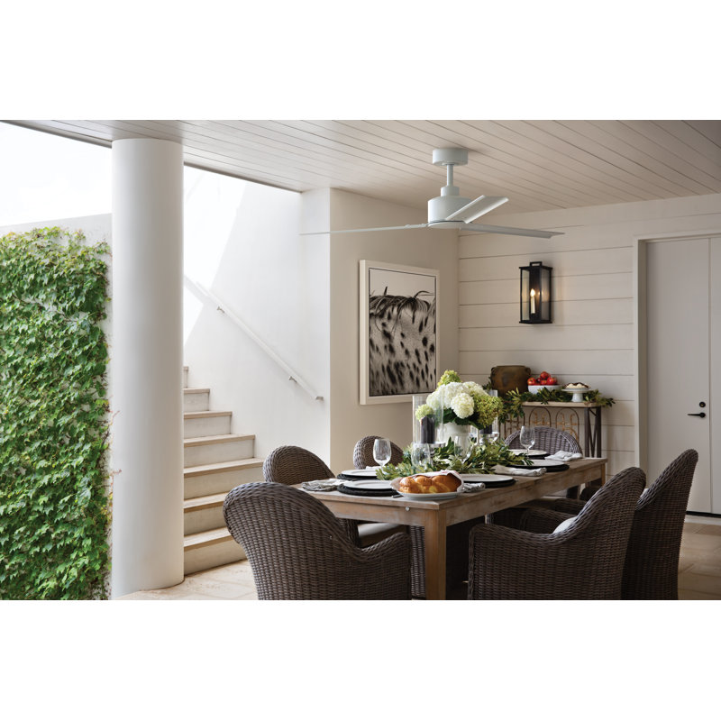 Ventilateur de plafond extérieur à 3 pales 72 "avec commande murale Indy, Bronze mat métallique