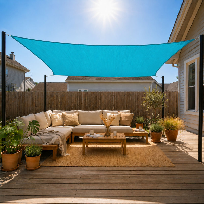 Voile d'ombrage rectangulaire Royal Shade, Bleu, 18 pi x 14 pi
