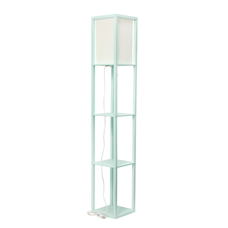Raffles 62.52'' Traditional Floor Lamp, Aqua