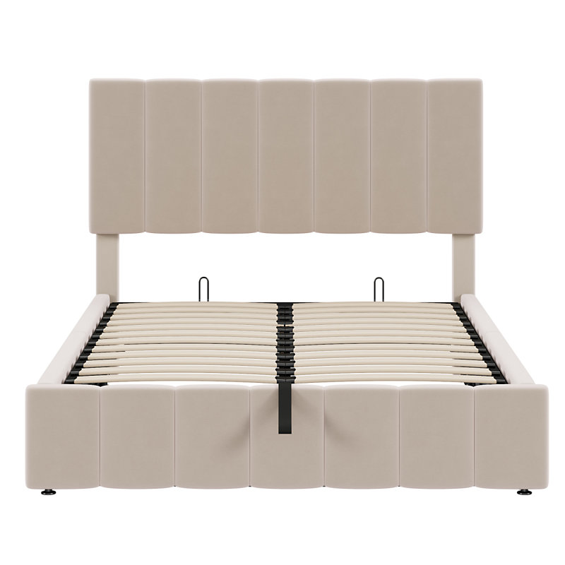 Lit plateforme luxueux avec système de rangement hydraulique avancé pour un confort optimal