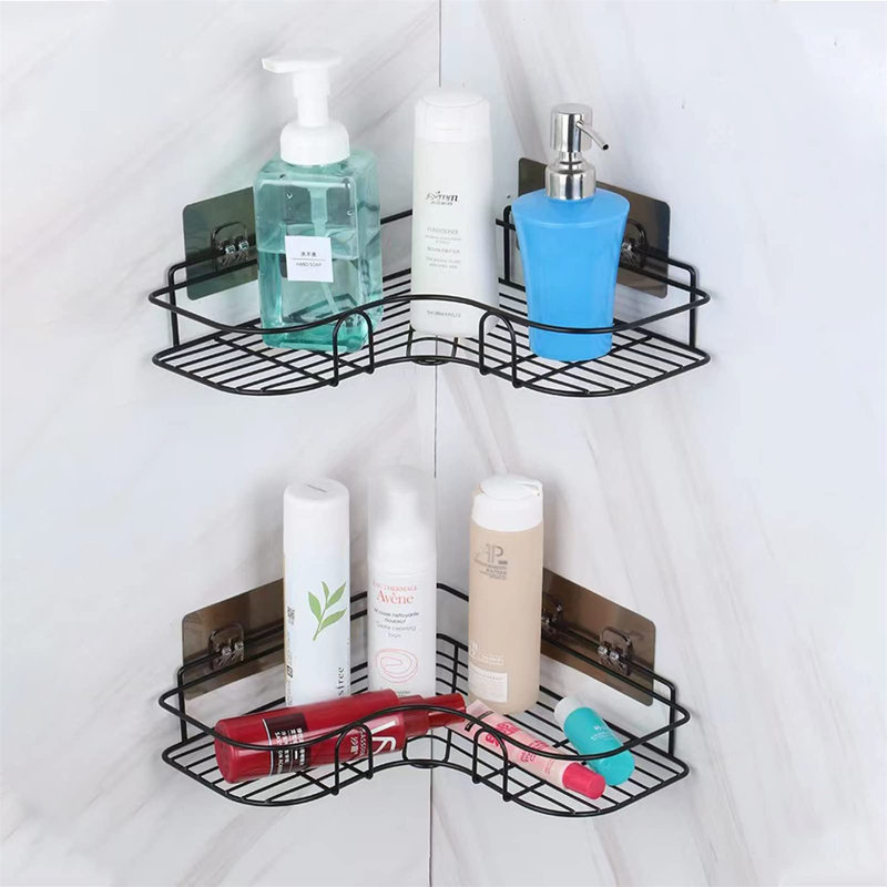 Temple Cloud Adhesive Shower Caddy, Black