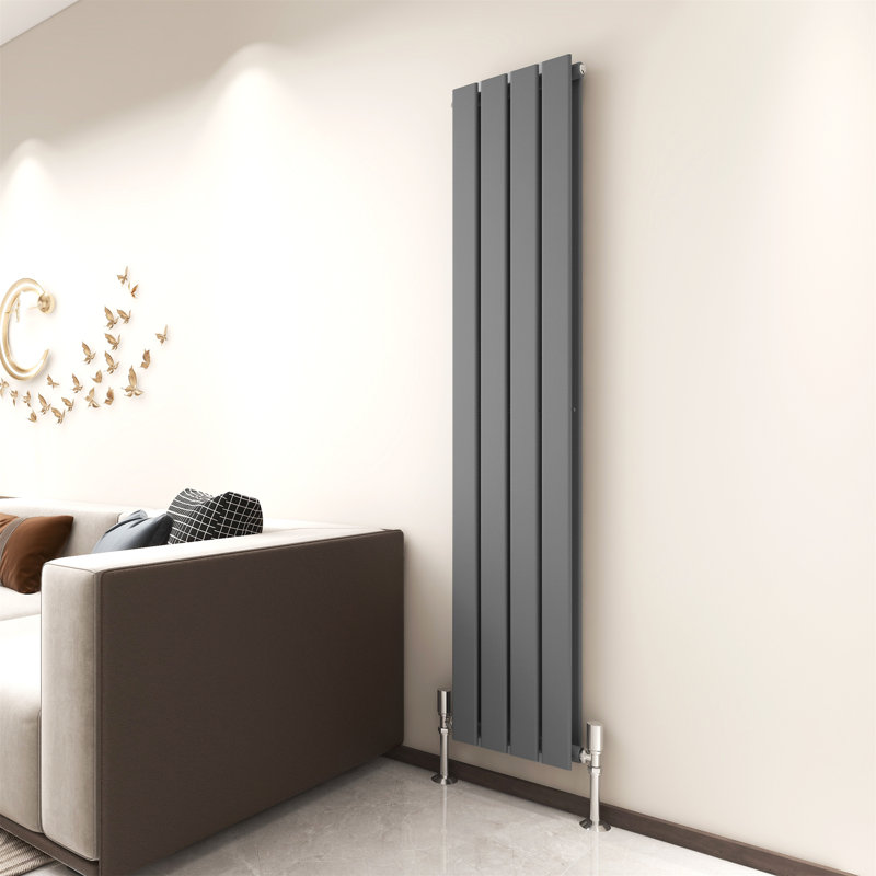 Horizontal Flat Panel Radiators, Grey, 60cm H x 88.4cm W x 5.8cm D