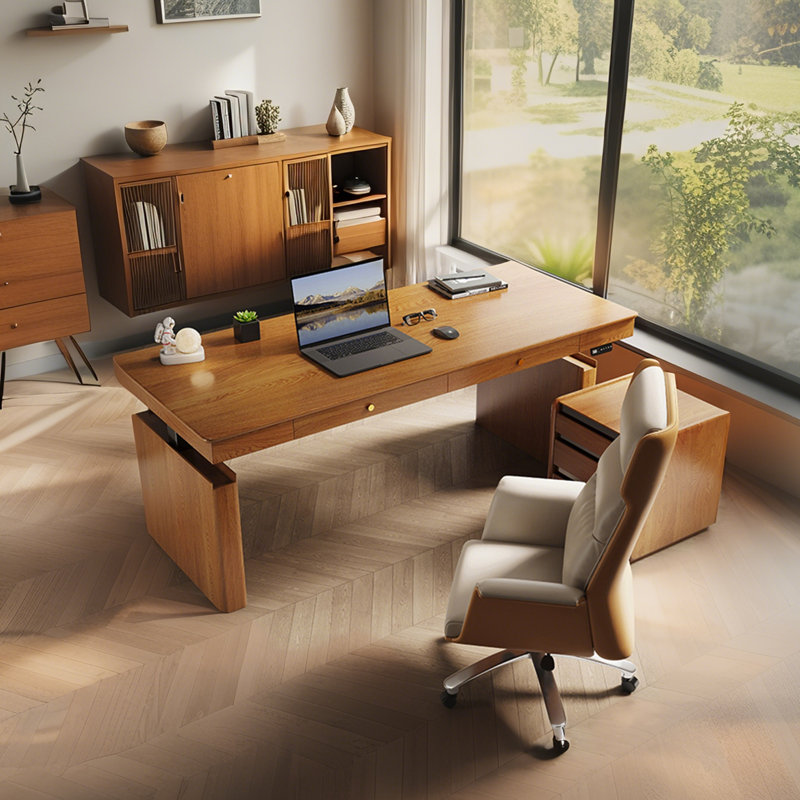 Bureau électrique à hauteur réglable Nordic Minimalist, H 27,56 po x l 78,74 po x P 31,5 po