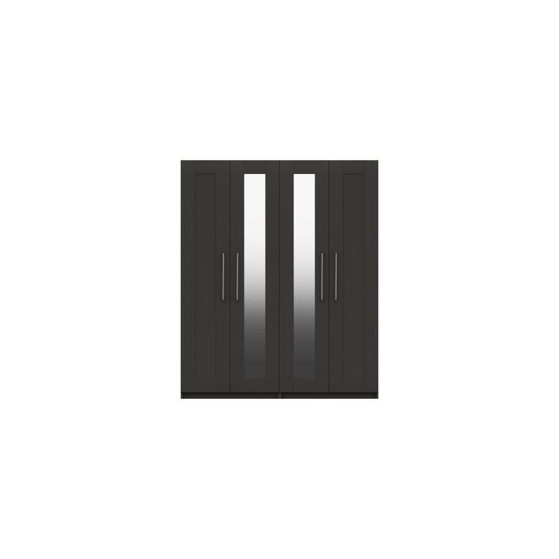 Niemeyer 4 Door Wardrobe, Anthracite