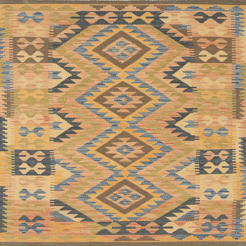 Tapis beige Southwestern, Carré 4 pi