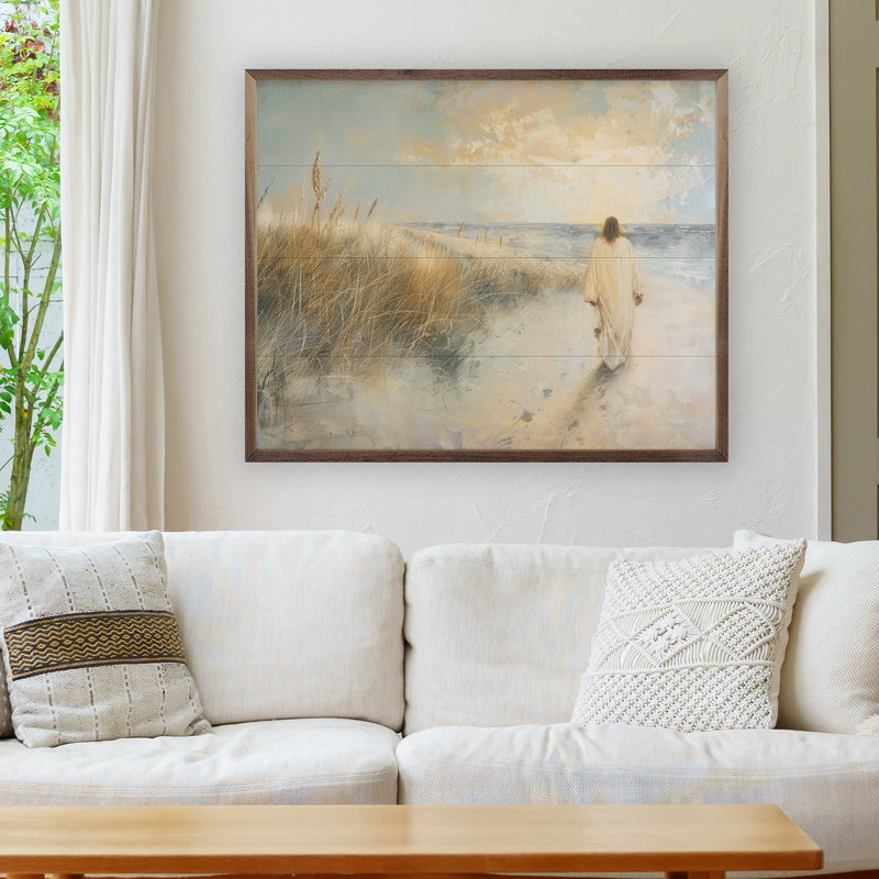 «Footprints In The Sand» par Petals Prints Design, H 32 po x l 40 po