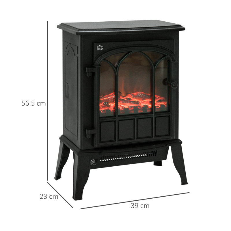 Aaliyah Belfry Heating 39cm W Black Electric Fireplace with 220 BTU