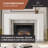 Sabine Contemporary Wood Fireplace Mantel Surround 56" x 42" Opening - 80" x 54" Overall - White Paint on Poplar-557557859-557557856