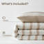 Couette 2 places (lit simple/lit simple XL) à rayures teintées, tons neutres, ambiance décontractée, confort optimal, microfibre, indice de chaleur standard 100, entretien facile, taupe