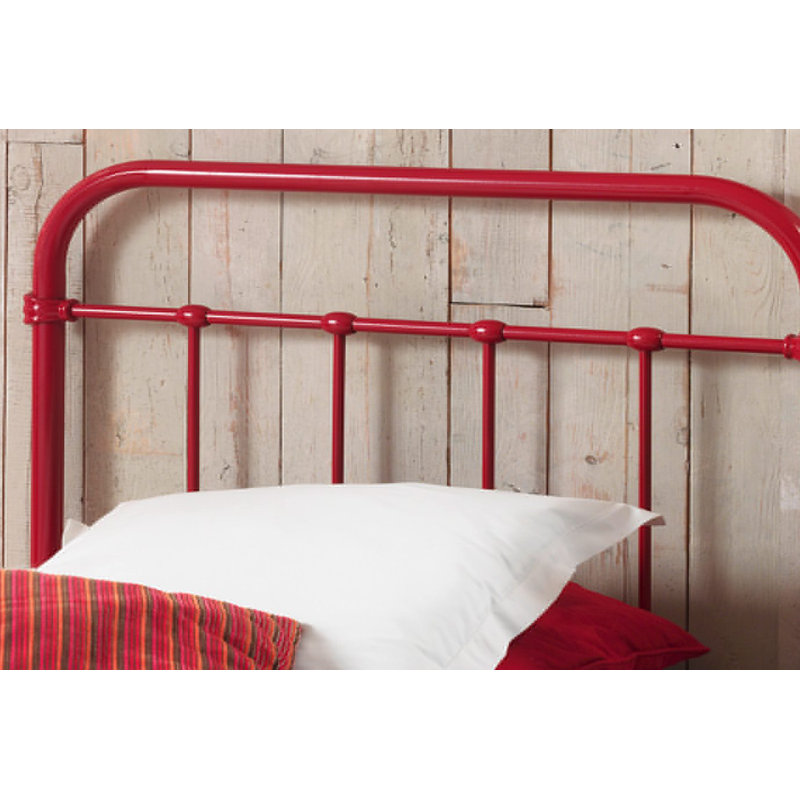 New York Metal Frame Bed, European Single (90 x 200cm), Red