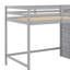 Lit mezzanine double avec garde-robe-119971401