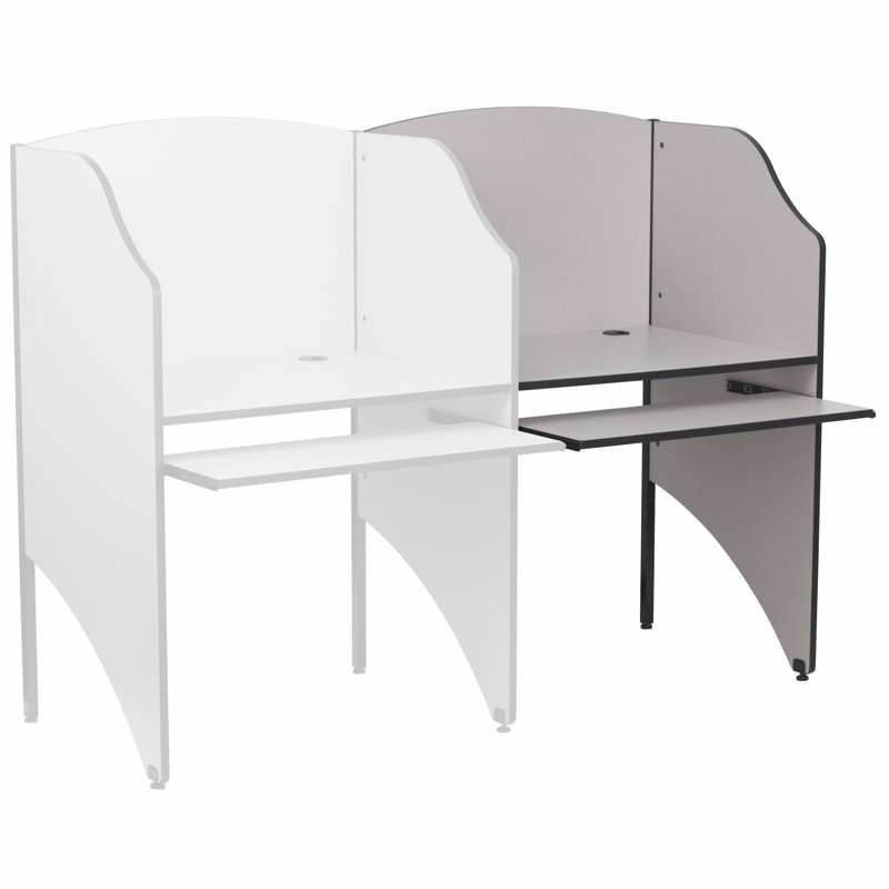Wright Add-On Study Carrel, Black