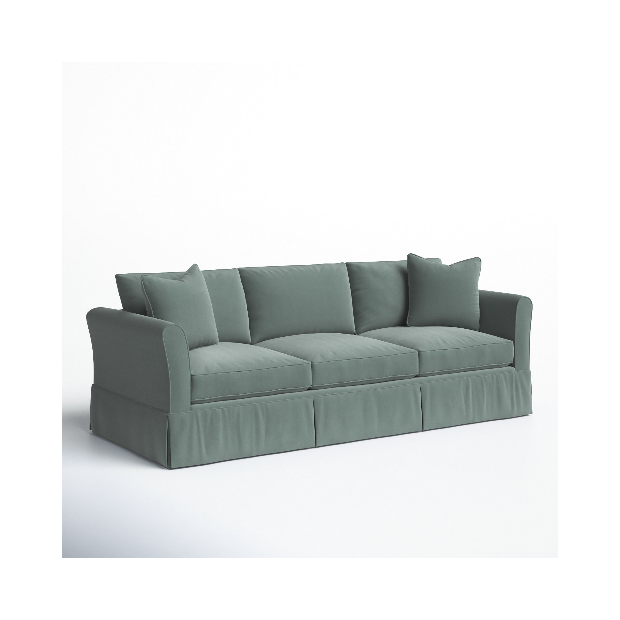 Shelby 82'' Upholstered Sofa, Canvas Spa Sunbrella® Canvas