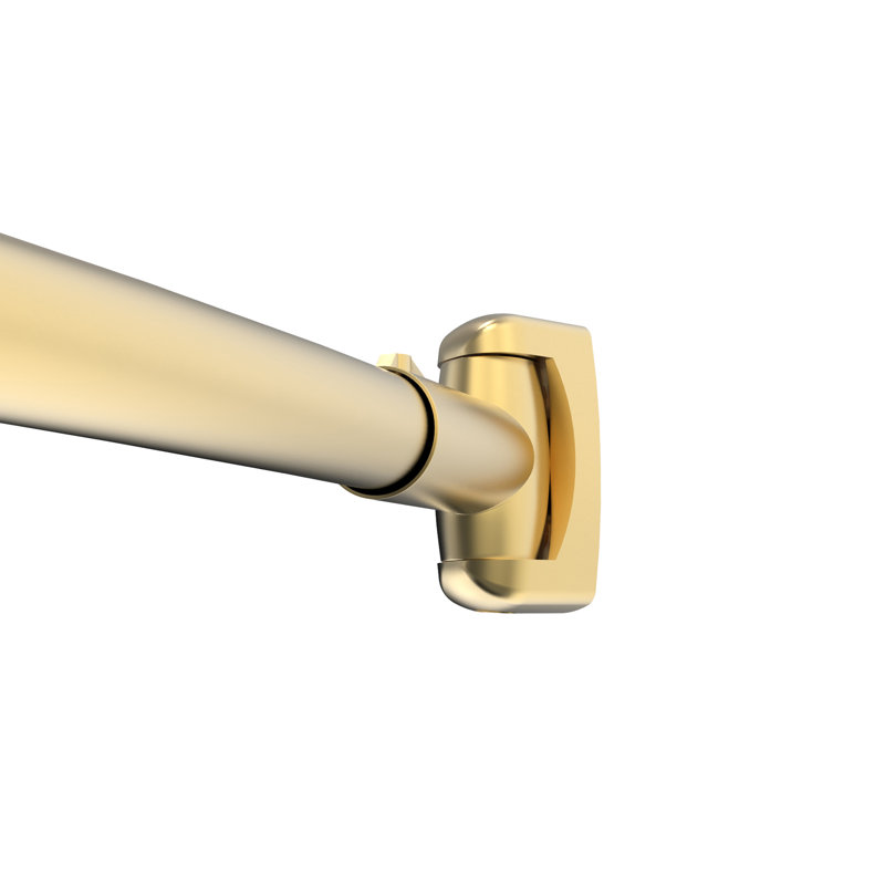 Tringle de douche incurvée simple 1-3 / 8 po x 60 po DreamLine, laiton brossé, Laiton brossé