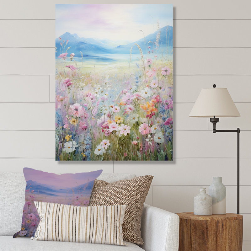 Kawaii Meadow Landscape - impression, Toile tendue, H 32 po x l 24 po x P 1 po