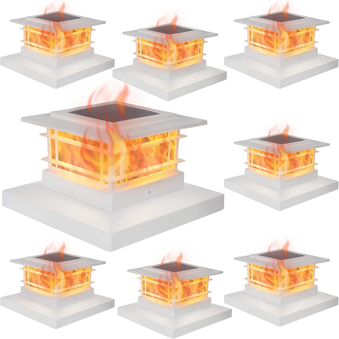 Stainless Steel Solar Powered Integrated LED Fence Post Cap Light CG INTERNATIONAL TRADING