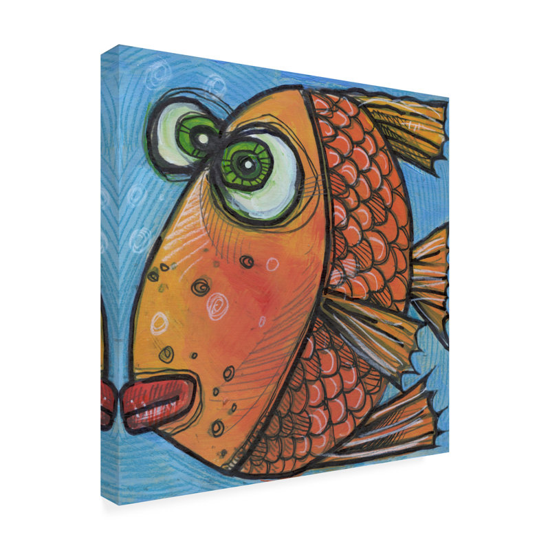 Poisson 8 par Tim Nyberg - peinture sur toile tendue, H 35 po x l 35 po