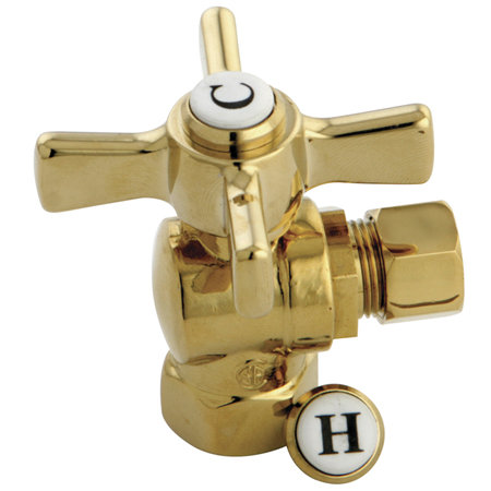 Millennium 0.38" FIP x 0.38" OD Compression Angle Valve, Polished Brass