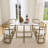 7-Piece Iron Frame Modern Dining Table Set-866719360-866719361