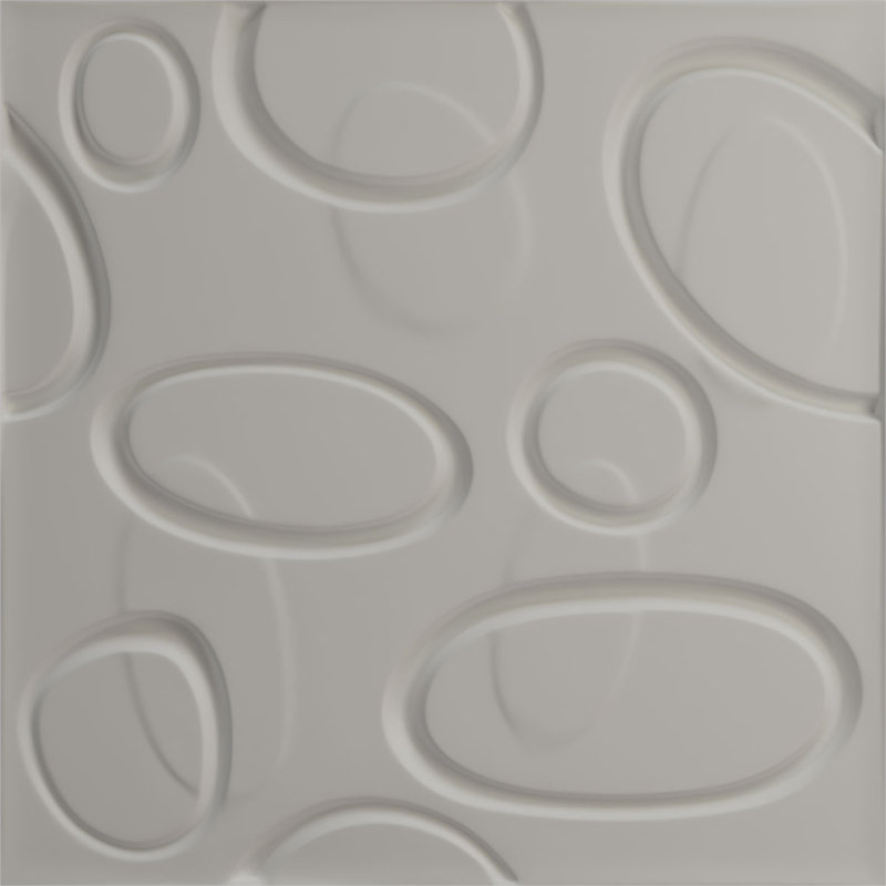 Panneau mural décoratif 3D Felix EnduraWall l 19 5/8 po x H 19 5/8 po, brume rustique métallique universelle (couvre 2,67 pieds carrés)