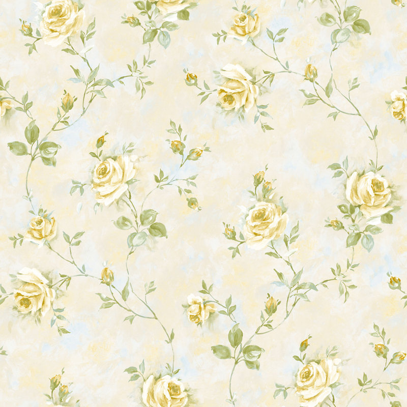 Makaila 10m x 53cm Matte Wallpaper Roll, Beige/Cream