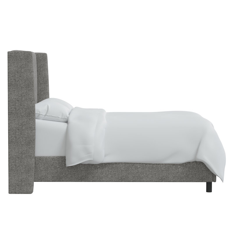 Bellfield Upholstered Wingback Bed, California King, Milsap Spray Sustain® Tweed