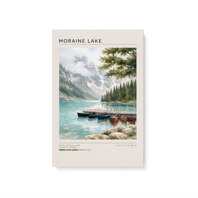 Moraine Lake Canvas Art Print, 24" x 36", Wrapped Canvas