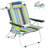 5-Position Reclining Beach Chair For Adults, 350 Lbs Capacity, Folding Portable With Cooler Bag & Backpack Straps-185562189