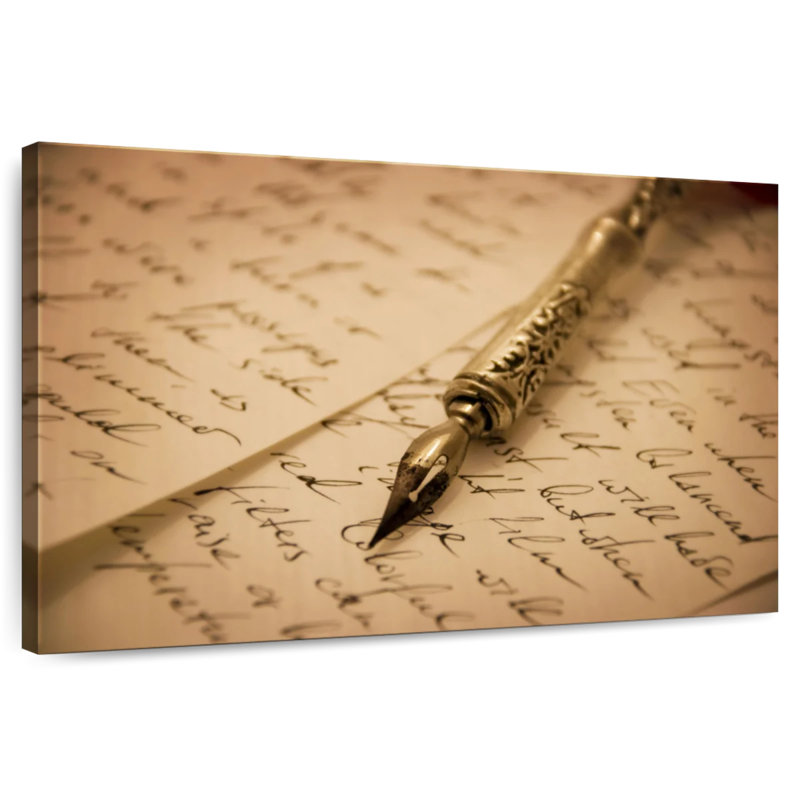 Écriture de lettre antique Senne, H 24 po x l 36 po