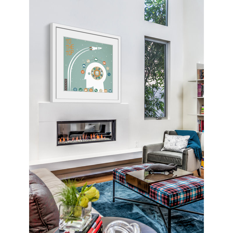 To the Top 1 Piece Single Picture Frame and Floater Frame Wall Art on Canvas, 51cm H x 51cm W x 3.81cm D