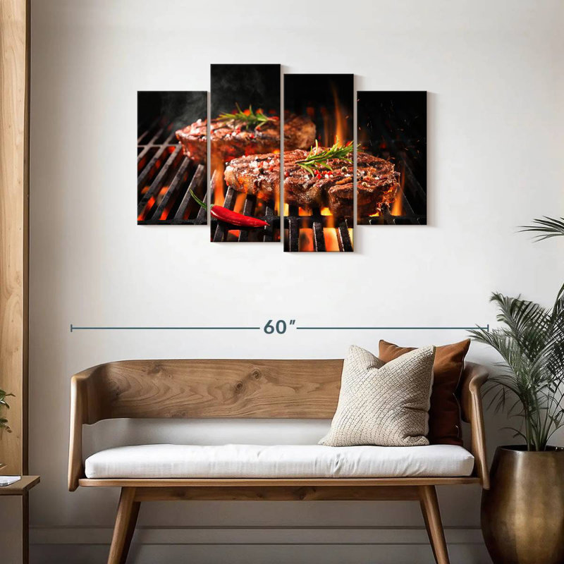 Yarlin Sizzling Beef Steaks, 27" H x 43" W