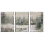 «Snowy Winter Cabin Forest», art de chambre à coucher, impression sur toile encadrée, 3 pièces-132304688-132304690