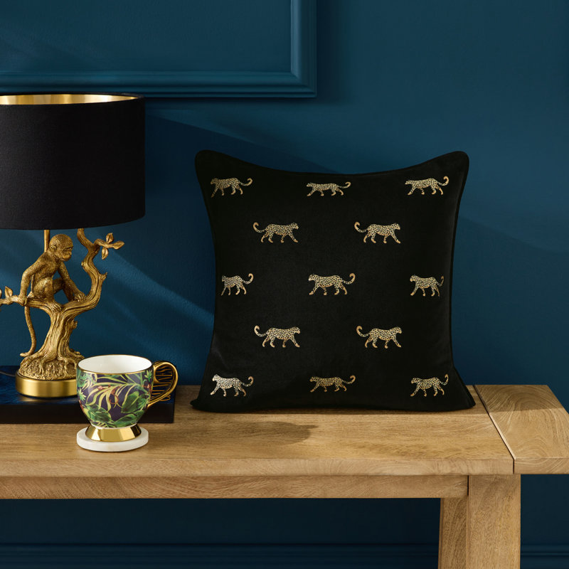 Duma Embroidered Velvet Cushion Cover, Does Not Apply
