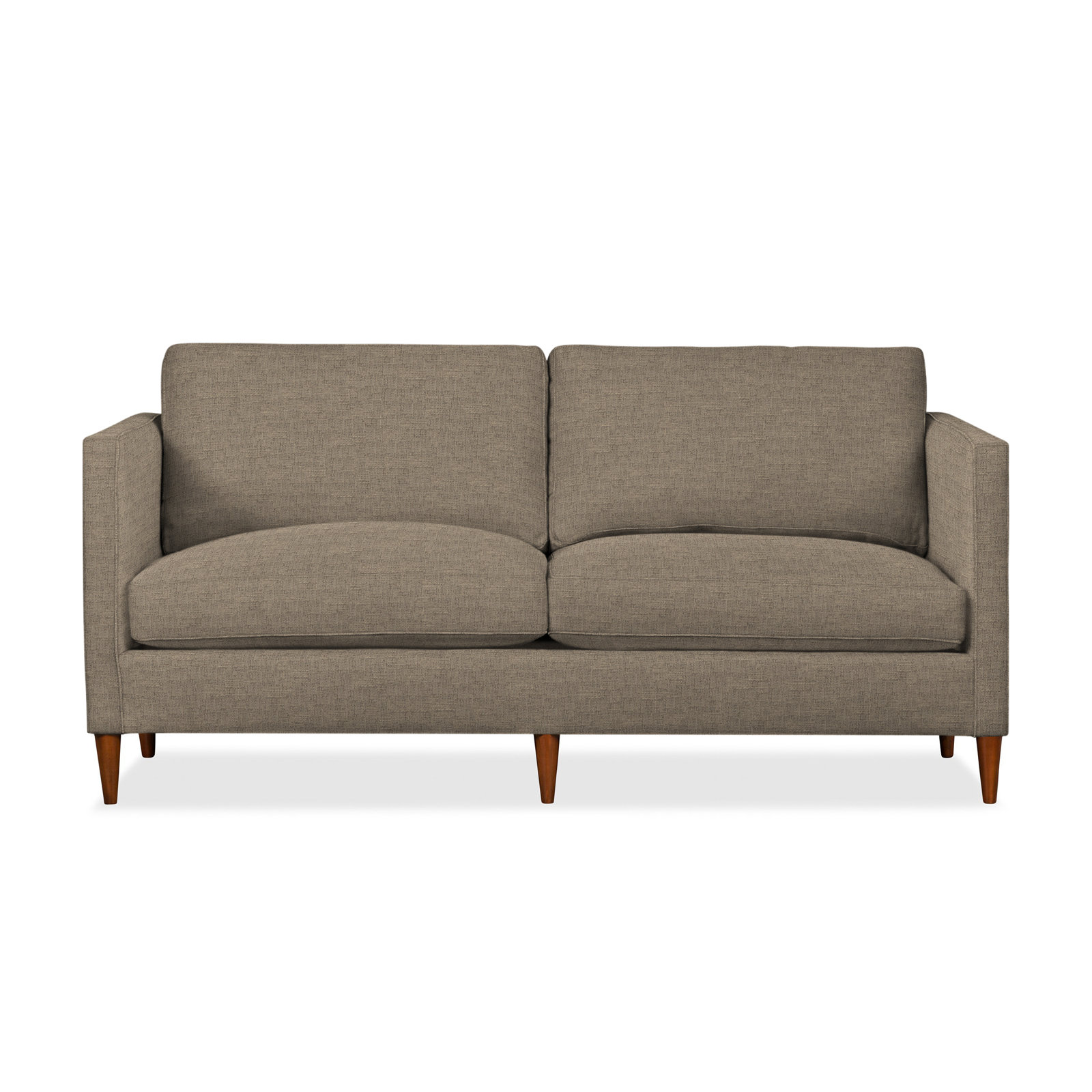 Clifford Upholstered Custom Studio Sofa, Zuma Natural Textured Linen