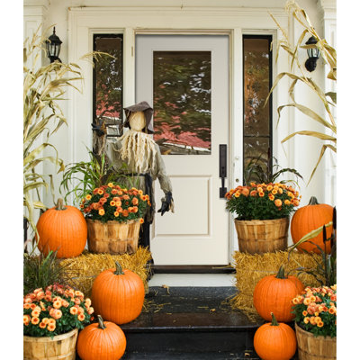 1/2 Lite Smooth Flush Glazed FiberCraft Front Door