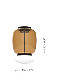 Faro Ceiling Lamp G Crystal White Matt Black 2 L2202 Ul, Matte Black, Dark Amber White, 3000K