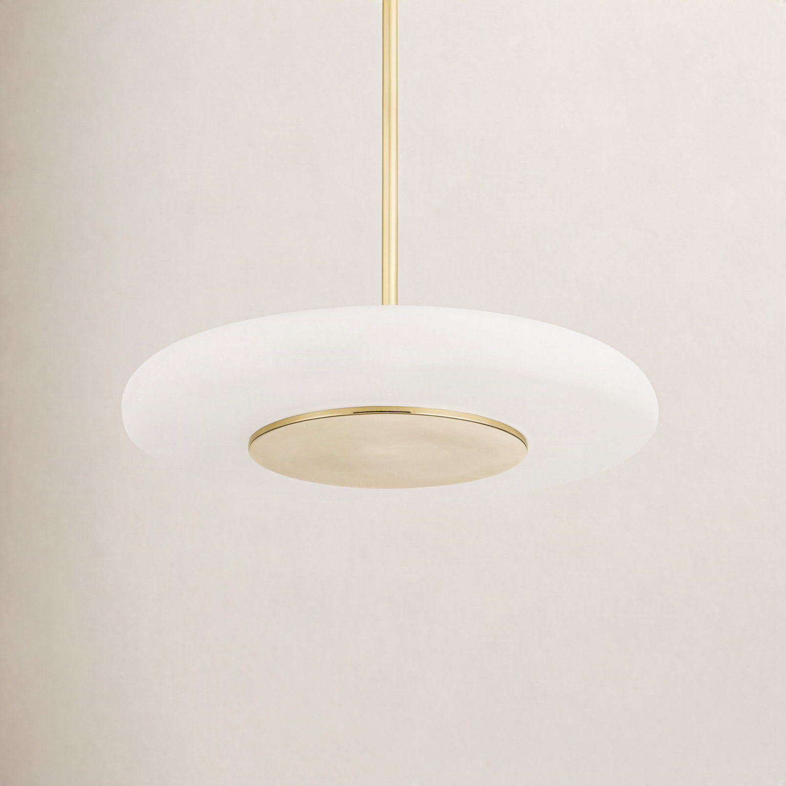 Blyford Dimmable Pendant, Aged Brass, 7.75" H x 20.75" W x 20.75" D